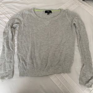 Mossimo Perforated Grey Athleisure Sweater